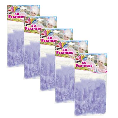 Sierveren - 250x - paars - 17 cm - knutselveertjes - decoratie/hobbymateriaal Sierveren - 250x - paars - 17 cm - knutselveertjes - decoratie/hobbymateriaal