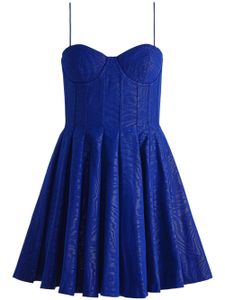 alice + olivia robe-bustier en tulle à coupe courte - Bleu