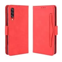 Voor Galaxy A90 5G portemonnee stijl huid voelen kalf patroon lederen draagtas met aparte kaartsleuf (rood)