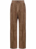 Brunello Cucinelli pantalon droit à taille haute - Marron Brunello Cucinelli pantalon droit à taille haute - Marron