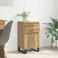 Dressoir artisanaal eikenkleurig 35 x 40 x 70 cm Bewerkt hout
