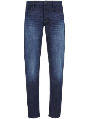 Emporio Armani jean à effet délavé - Bleu