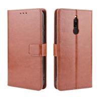 Voor Xiaomi Redmi 8 retro Crazy Horse textuur horizontale Flip lederen draagtas met houder & kaartsleuven & fotolijstjes (bruin)