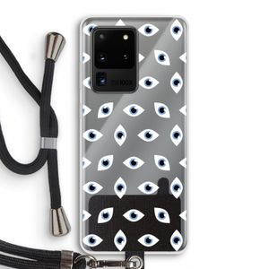Eyes pattern: Samsung Galaxy S20 Ultra Transparant Hoesje met koord