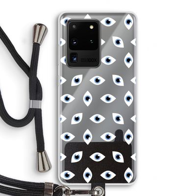 Eyes pattern: Samsung Galaxy S20 Ultra Transparant Hoesje met koord