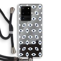 Eyes pattern: Samsung Galaxy S20 Ultra Transparant Hoesje met koord