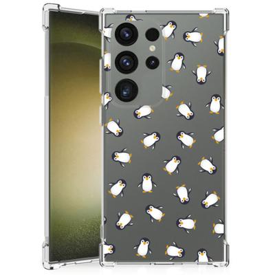 Doorzichtige Silicone Hoesje voor Samsung Galaxy S24 Ultra Pinguïn
