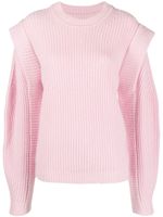 ISABEL MARANT pull en maille nervurée - Rose - thumbnail