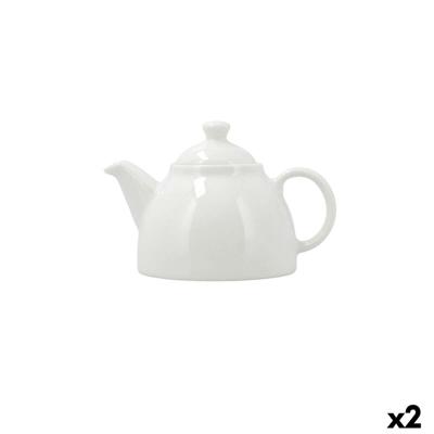 Theepot Bidasoa Serenity Hydrozero Wit Keramisch 630 ml (2 Stuks)