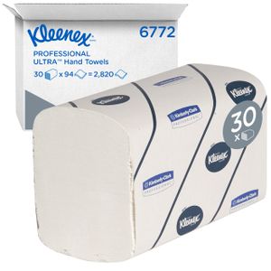 Handdoek Kleenex Ultra i-vouw 2-laags 21,5x41,5cm 30x94stuks wit 6772