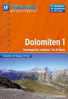 Wandelgids Hikeline Dolomieten Dolomiten 1 | Esterbauer - thumbnail