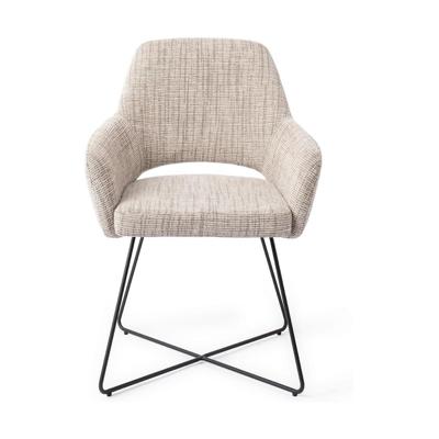Jesper Home Yanai eetkamerstoel Caramel Grid cross black