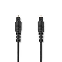 Optische Audiokabel | TosLink Male | TosLink Male | 2.00 m | Rond | PVC | Zwart | Label