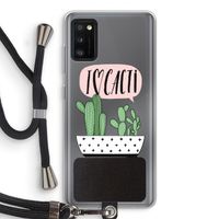 I love cacti: Samsung Galaxy A41 Transparant Hoesje met koord