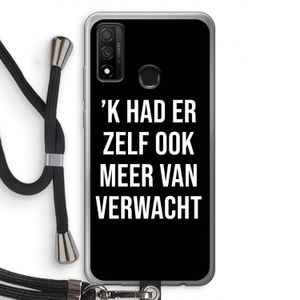Meer verwacht - Zwart: Huawei P Smart (2020) Transparant Hoesje met koord