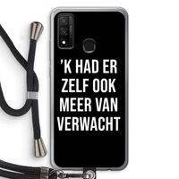 Meer verwacht - Zwart: Huawei P Smart (2020) Transparant Hoesje met koord