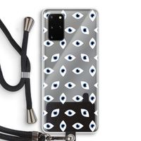 Eyes pattern: Samsung Galaxy S20 Plus Transparant Hoesje met koord