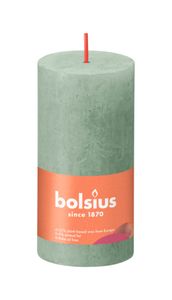 Rustiek stompkaars shine 100/50 jade green - Bolsius