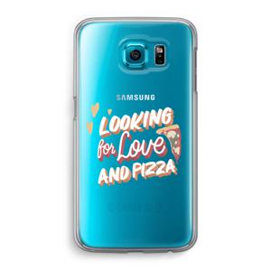 Pizza is the answer: Samsung Galaxy S6 Transparant Hoesje