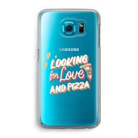 Pizza is the answer: Samsung Galaxy S6 Transparant Hoesje
