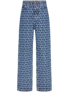 Valentino Garavani jean droit Toile Iconographe - Bleu