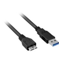 Sharkoon 2m, USB3.0-A/USB3.0-Micro B USB-kabel USB 3.2 Gen 1 (3.1 Gen 1) USB A Micro-USB B Zwart