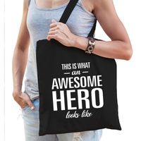 Awesome hero / held cadeau tas zwart voor dames