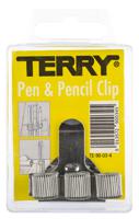 Terry Clip tbv 3 pennen/potlood zilverkleurig
