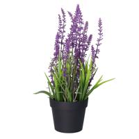 Lavendel kunstplant in pot - licht paars - D15 x H30 cm