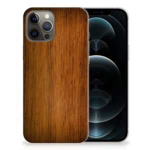 iPhone 12 Pro Max Bumper Hoesje Donker Hout