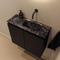 Toiletmeubel Mondiaz Ture Dlux | 60 cm | Meubelkleur Urban | Eden wastafel Lava Rechts | Zonder kraangat
