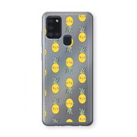 Ananas: Samsung Galaxy A21s Transparant Hoesje