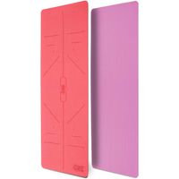Yogamat, roze, 183 x 61 x 0,6 cm, fitnessmat, gymmat, gymnastiekmat, logo - thumbnail