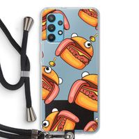 Hamburger: Samsung Galaxy A32 4G Transparant Hoesje met koord