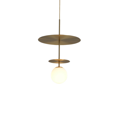 TossB - Celeste Sphere M Geborsteld Messing Hanglamp