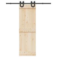 VidaXL Doos met onderdelen voor schuifdeur 183 cm staal zwart