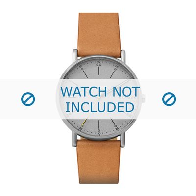 Horlogeband Skagen SKW6373 Leder Cognac 20mm