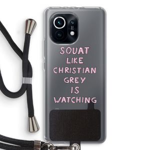 Christian Grey: Xiaomi Mi 11 Transparant Hoesje met koord