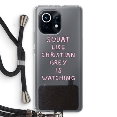 Christian Grey: Xiaomi Mi 11 Transparant Hoesje met koord