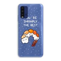 You're Shrimply The Best: Xiaomi Redmi 9T Transparant Hoesje