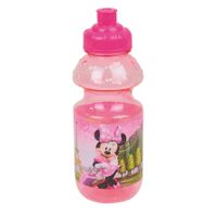 Disney Minnie Mouse drinkfles/drinkbeker/bidon met drinktuitje - roze - kunststof - 350 ml   - - thumbnail