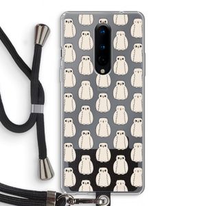 Uilen: OnePlus 8 Transparant Hoesje met koord