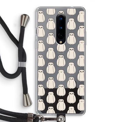 Uilen: OnePlus 8 Transparant Hoesje met koord