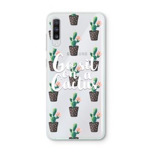 Cactus quote: Samsung Galaxy A70 Transparant Hoesje
