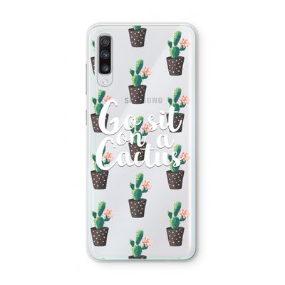 Cactus quote: Samsung Galaxy A70 Transparant Hoesje