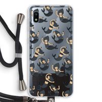 Zeemeermin: Samsung Galaxy A10 Transparant Hoesje met koord