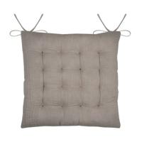 Stof Textile stoelkussen Coline - beige - 38 x 38 x 4 cm - touwtjes sluiting Stof Textile stoelkussen Coline - beige - 38 x 38 x 4 cm - touwtjes sluiting