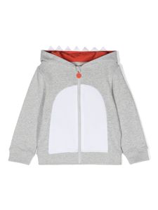 Stella McCartney Kids hoodie à design requin - Gris