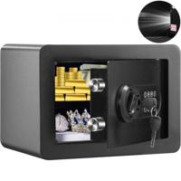 VEVOR Safe Safe 0.5 cu. ft. Meubelkluis met wachtwoord en sleutel Digitale kluis voor thuis Verwijderbare legplank Interne kluis