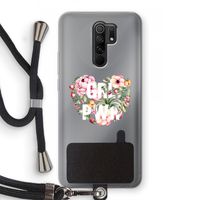GRL PWR Flower: Xiaomi Redmi 9 Transparant Hoesje met koord